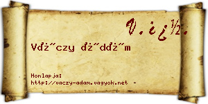 Váczy Ádám névjegykártya