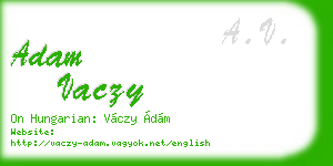 adam vaczy business card