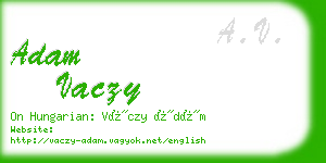 adam vaczy business card